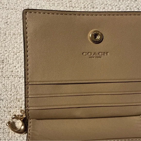 Coach Cherry Print Card Holder - Cream and Red - Picture 3 of 4